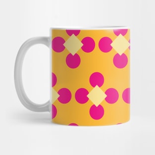 Squares and Circles Seamless Pattern - Floral Style 019#001 Mug